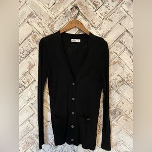 Hollister button down navy cardigan size small